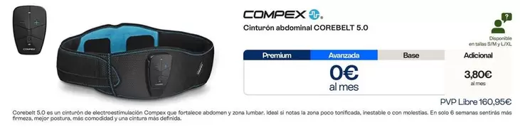 Compex - Cinturón Abdominal
