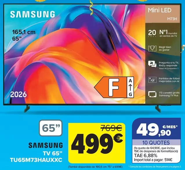 Samsung - TV 65" TU65M73HAXXC