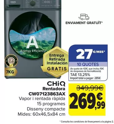 Chiq - Lavadora CW07123863AX