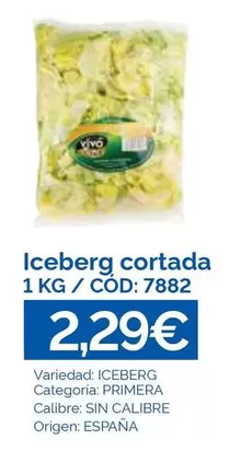 Vivó Chef - Iceberg Cortada Origen: España