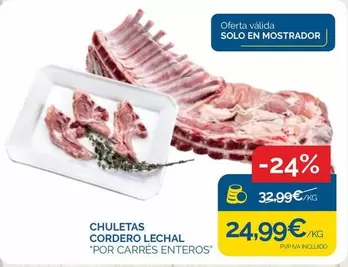 Chuletas Cordero Lechal