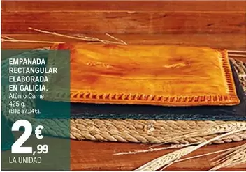 Empanada Rectangular Elaborada En Galicia