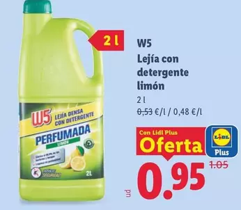 W5 - Lejía Con Detergente Limon