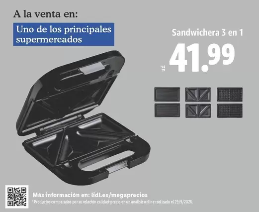 Sandwichera 3 En 1