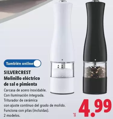 SilverCrest - Molinillo Eléctrico De Sal O Pimienta