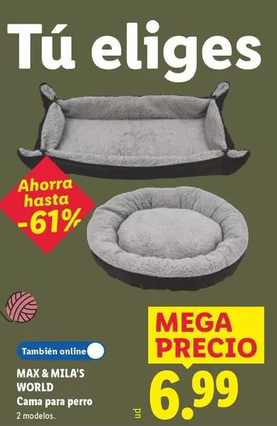 Max & Mila's World - Cama Para Perro