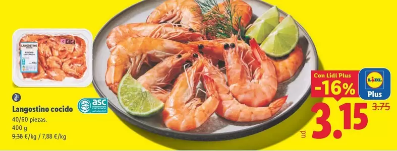 Langostino Cocido
