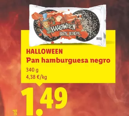 Halloween - Pan Hamburguesa Negro
