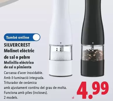 SilverCrest - Molinet Electric De Sal O Pebre