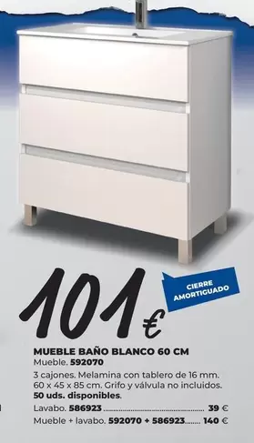Blanco - Mueble Bano  60 Cm