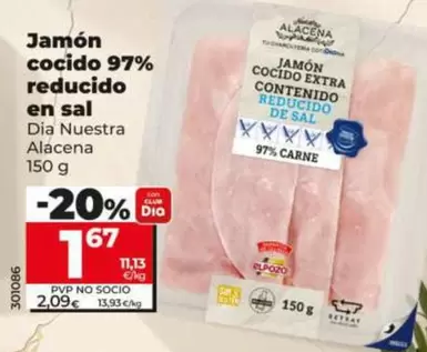 Dia Nuestra Alacena - Jamón Cocido 97% Reducido En Sal 