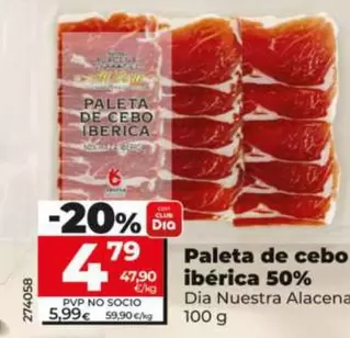 Dia Nuestra Alacena - Paleta De Cebo Iberica 50%
