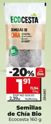 Ecocesta - Semillas De Chia Bio