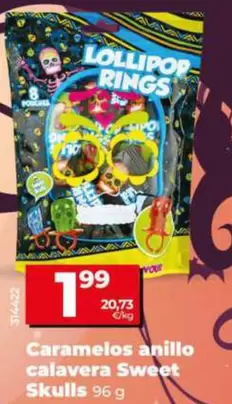 Caramelos Anillo Calavera Sweet Skulls