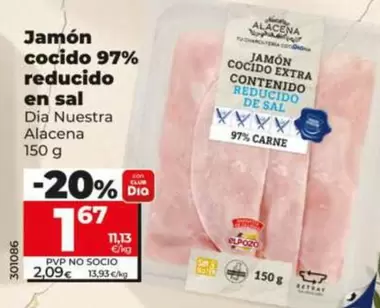 Dia Nuestra Alacena - Jamon Cocido 97% Reducido En Sal