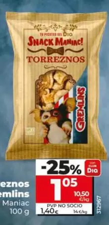 Dia Snack Maniac - Torreznos Gremlins