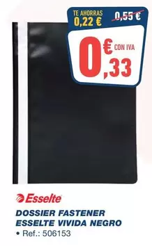 esselte - Dosier Fastener Esselte Vivida Negro
