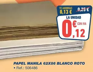 makro - Papel Manila 62x86 Blanco Roto