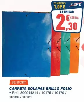 Carpeta Solapas Brillo Folio