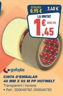 grafoplas - Cinta D'embalar 48 Mm X 66 M Pp