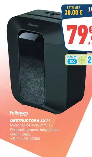 Fellowes - Destructora Lx61