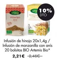 Artemi - Infusión De Hinojo / Infusión De Manzanilla Con Anís 20 Bols