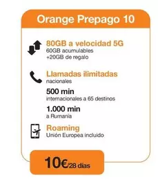 Orange -  Prepago 10