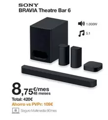 Sony - Bravia Theatre Bar 6