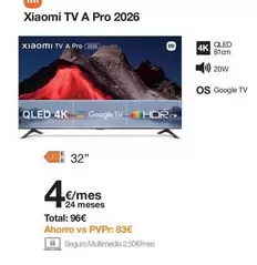 Xiaomi - TV 32" 4K OLED