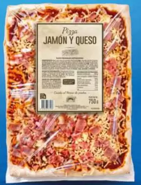 Pizza De Jamon Y Queso Rectangular