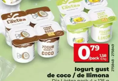Yogur Sabor A Coco / A Limon