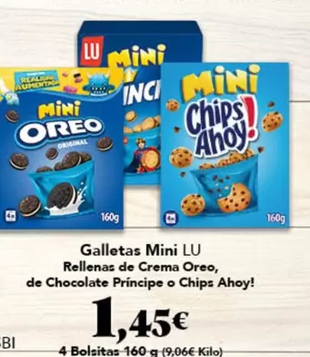 Lu - Galletas Rellenas De Crema Oreo, De Chocolate Principe O Chips Ahoy!