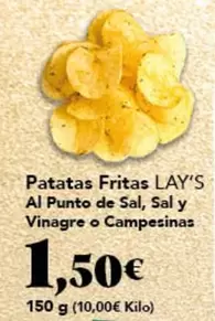 Lay's - Patatas Fritas Al Punto De Sal, Sal Y Vinagre O Campesinas