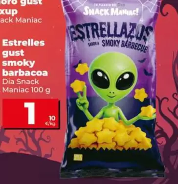 Dia Snack Maniac - Estrellazos Sabor Smoky Barbacoa