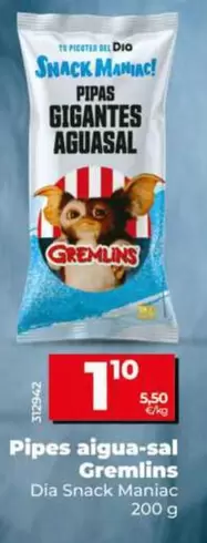 Dia Snack Maniac - Pipas Aguasal Gremlins