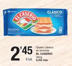 El Caserío - Queso Clasico En Lonchas