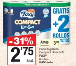 Foxy - Papel Higiénico Compact Ultra Soft