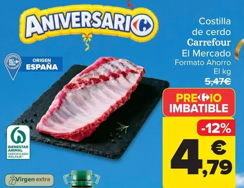 Carrefour El Mercado - Costilla De Cerdo