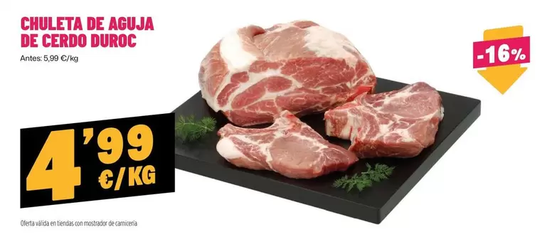 duroc - Chuleta De Aguja De Cerdo Duroc