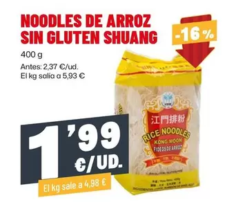 Kong - Noodles De Arroz Sin Gluten Shuang