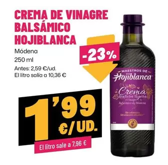 Hojiblanca - Crema De Vinagre Balsamico