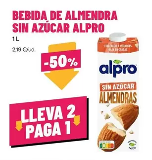 Alpro - Bebida De Almendra Sin Azucar
