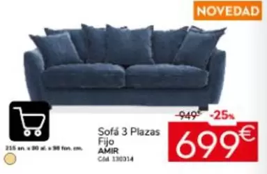 Sofa 3 Plazas Fijo