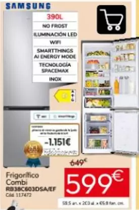 Samsung - Frigorifico Combi Rb38c603dsa/ef