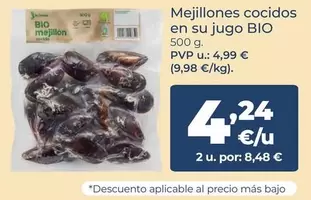 bio - Mejillones Cocidos En Su Jugo Bio