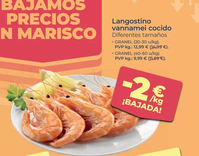 Langostino Vannamei Cocido