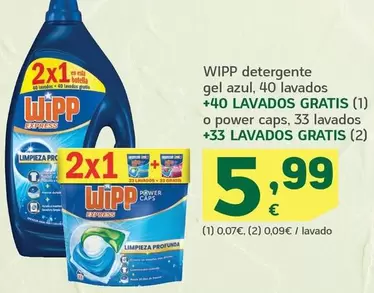 Wipp Express - Detergente Gel Azul O Power Caps