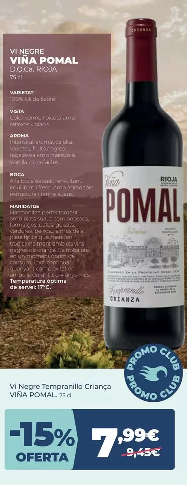 Viña Pomal - Vi negre pompalla chinera
