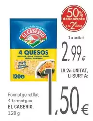 El Caserío - Formatge Ratllat 4 Formatges