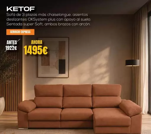 Plus - Sofa De Plazas Mós Chaiselongue
